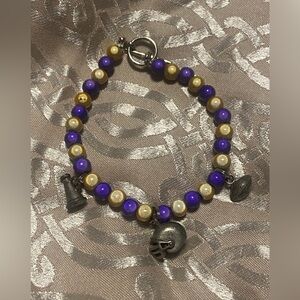 🎁 Costume Cheer Leader Football Charm Bracelet #7527